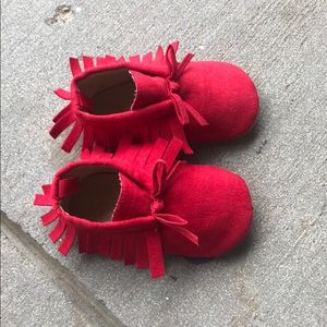 Red Baby Moccasins